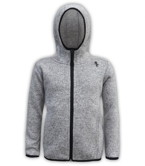 kids north shore fleece gray jacket black zipper summit edge brand hoodie