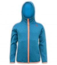 blue and orange zipper kids jacket hood