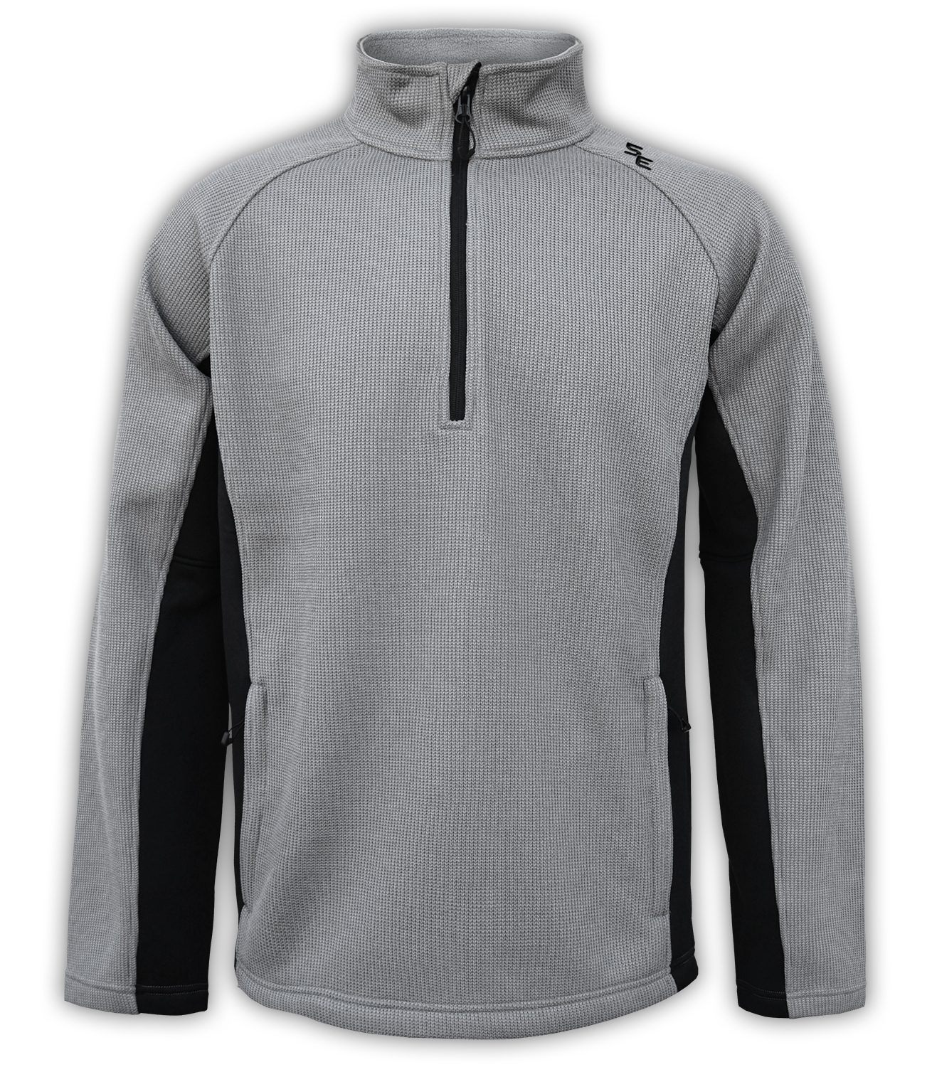 fitted half zip pullover jacket