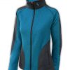 summit-edge-womens-fleece-full-zip-zipper-black-blue-ski-jacket-stand-up collar-pockets outerwear-coarse-weave-power-stretch