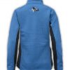 blue jacket fleece back summit edge brand logo mountain