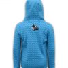 blue checkered fleece kids jacket back summit edge logo hood