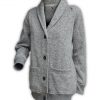 summit edge brand unisex womens north shore button cardigan jacket gray salt and pepper pockets