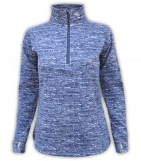 summit edge outerwear brand womens quarter zip jacket, blue, navy buttons, ultra soft fuzzy comfortable low price