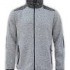 summit edge brand, mens elbow patch sweater gray, full zip, shoulders zip pockets