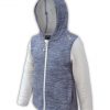 summit edge outerwear brand kids toddler sport fleece jacket, denim white hood,, soft comfortable zipper