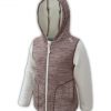 summit edge outerwear brand kids toddler sport fleece jacket, red white hood,, soft comfortable zipper