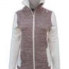 summit edge outerwear brand womens sports jacket, red white collar, cream, soft comfortable low price