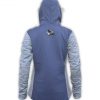 blue jacket back gray summit edge logo brand mountain fleece