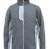mens coarse weave 3d fleece jacket gray collar summit edge brand