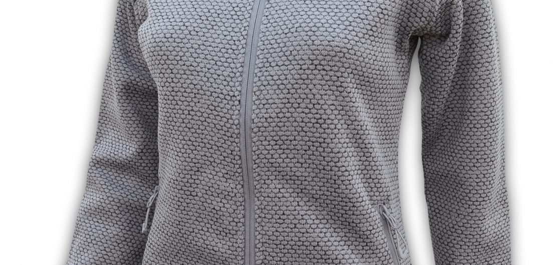 womens sweater fleece jacket gray dark summit edge brand full zip