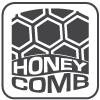 hexagons bees black and white logo, summit edge signature fleece fabrics